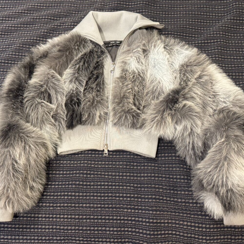 Portia Faux Fur Cropped Jacket - Picture 5 of 6